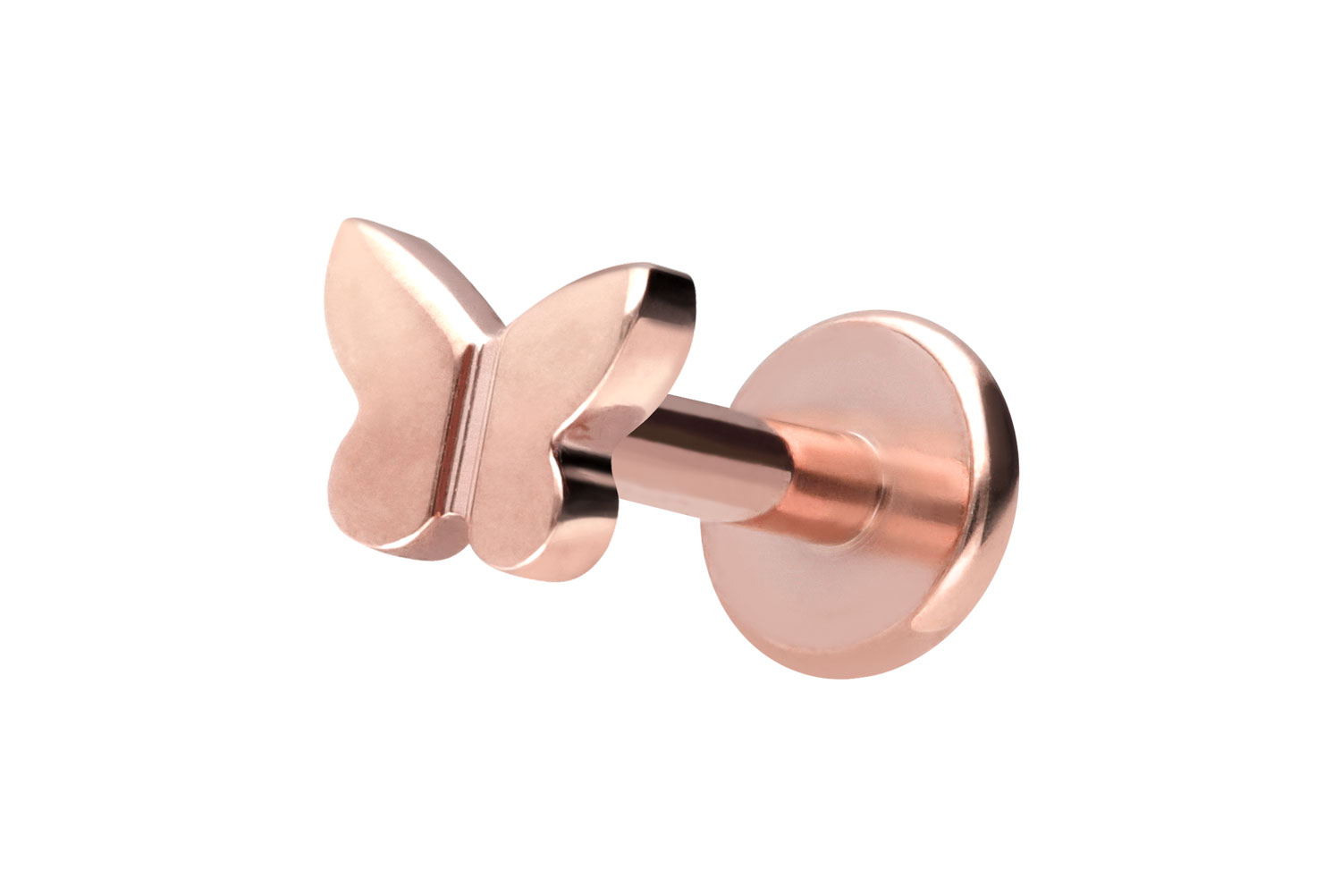 Titan Labret Piercing mit Innengewinde SCHMETTERLING